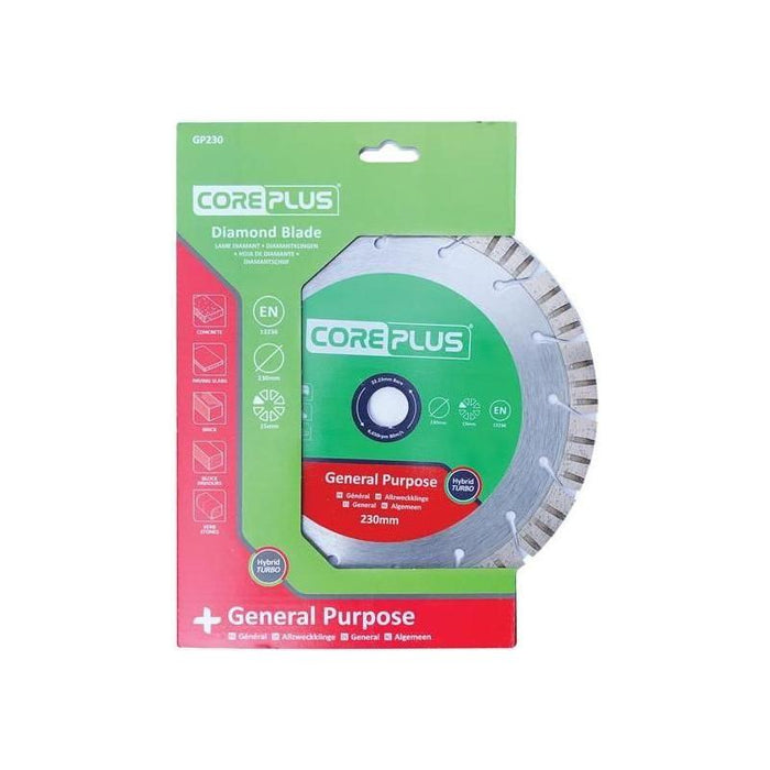 Coreplus GP230 General-Purpose Hybrid Turbo Diamond Blade 230mm CorePlus - Town Tools