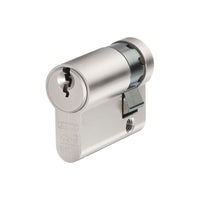 Abus Mechanical E60NP Euro Half Cylinder Nickel Pearl 10mm / 35mm Visi