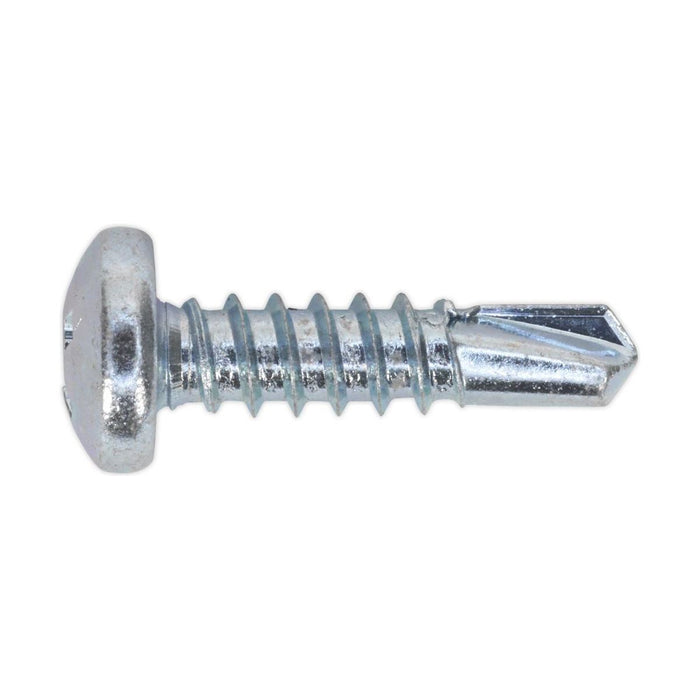 Sealey Self Drilling Screw 4.8 x 19mm Pan Head Phillips Zinc Pack of 100 Sealey - Town Tools 