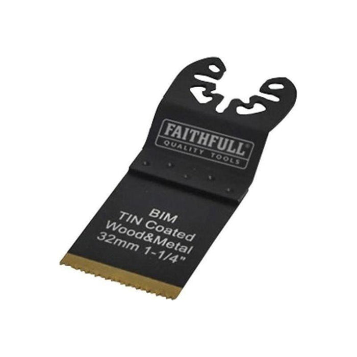 Faithfull Multi-Functional Tool Bi-Metal Flush Cut TiN Coated Blade 32mm Faithfull - Town Tools