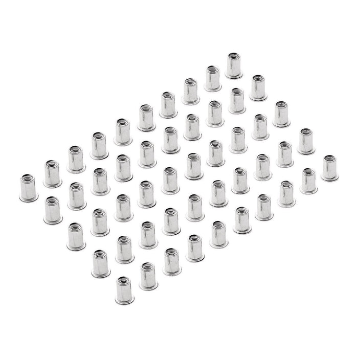 Draper Zinc Plated Threaded Insert Rivet Nuts, M6 x 1.0mm (Pack of 50) Draper - Town Tools