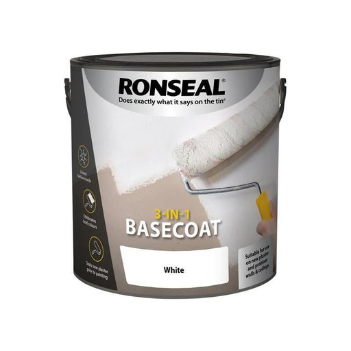 Ronseal 3-in-1 Basecoat White 2.5 litre Ronseal - Town Tools