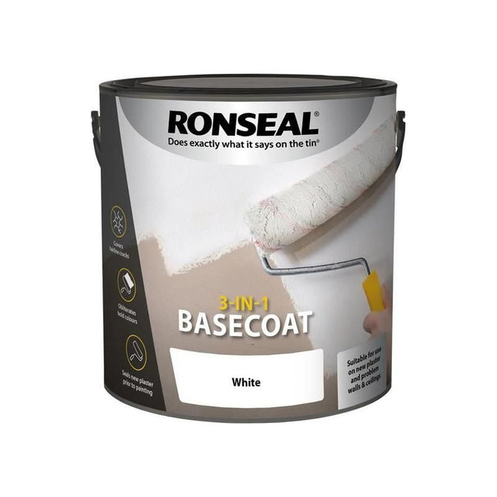 Ronseal 3-in-1 Basecoat White 2.5 litre Ronseal - Town Tools