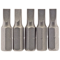 Draper Plain Slot Insert Bit, 4.5 mm, 1/4" Hex, 25mm Long (Pack of 5) 64008