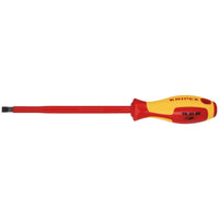 Draper Knipex 98 20 80 VDE Insulated Slotted Screwdriver, 8.0 x 175mm