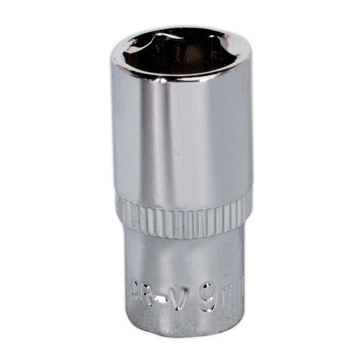 Sealey WallDrive Socket 9mm 1/4"Sq Drive Fully Polished SP1409 Sealey - Town Tools 