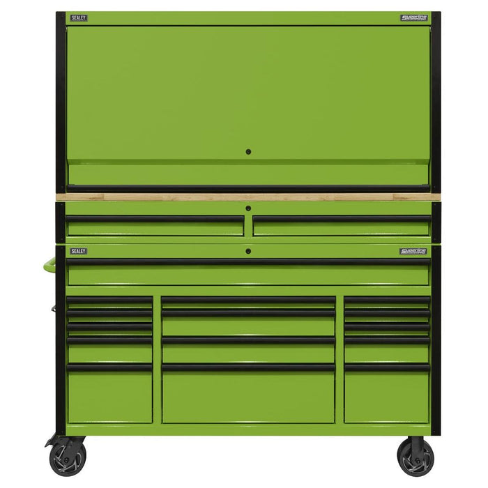 Superline PRO Black Edition Mobile Trolley with Wooden Worktop Hutch Superline Pro - Town Tools 