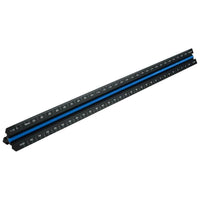 Faithfull Prestige Tri-Scale Architect Rule Black Aluminium 300mm