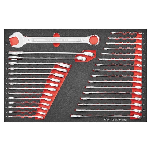 Teng Tools Metric combination & ratcheting spanner set 31 pcs Teng Tools - Town Tools 