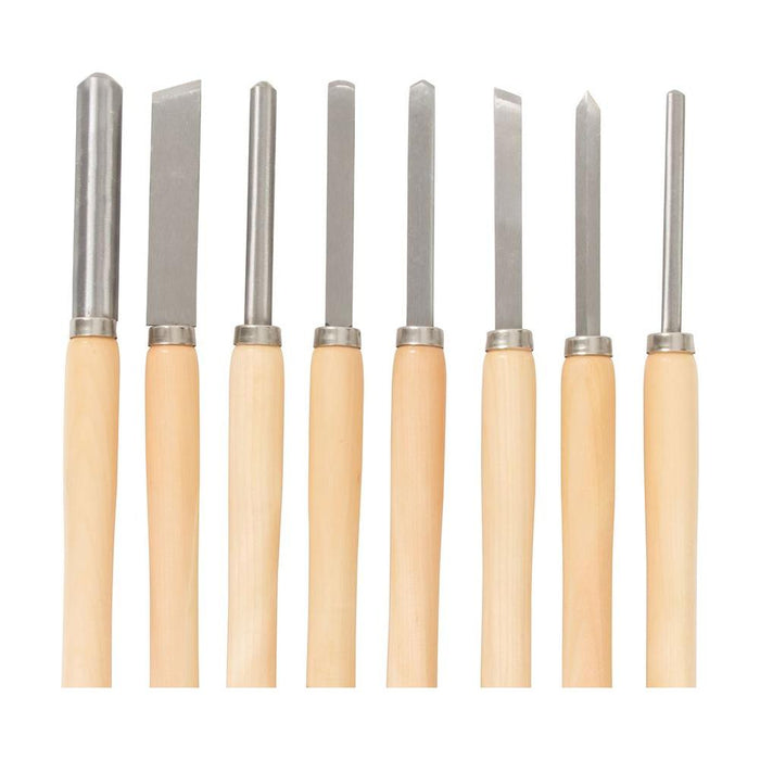 Silverline Wood Turning Chisel Set 8pce 360mm Silverline - Town Tools 