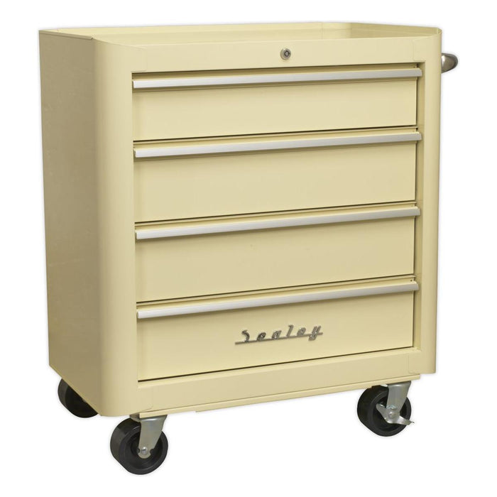 Sealey Retro Style Topchest Mid-Box & Rollcab Combination 10 Drawer Cream Sealey - Town Tools 