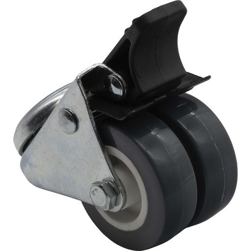 Sealey Wheel,Swivel Castor (2 wheels), Single Bolt, w/Brake