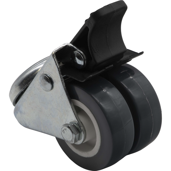 Sealey Wheel,Swivel Castor (2 wheels), Single Bolt, w/Brake