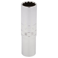Draper HI-TORQ 12 Point Deep Socket, 1/2" Sq. Dr., 16mm 33734