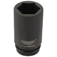 Draper HI-TORQ 6 Point Deep Impact Socket, 3/4" Sq. Dr., 34mm 27142