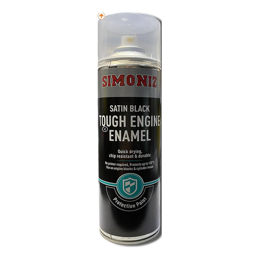 Simoniz Large Tough Satin Black Aerosol Car Auto Spray Paint 500ml SIMVHT51D Simoniz - Town Tools 