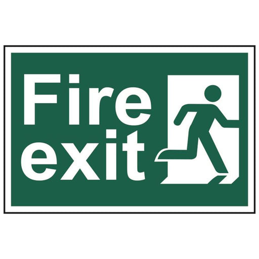 Scan Fire Exit Man Running Right - PVC Sign 300 x 200mm Scan - Town Tools