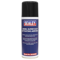 Sealey Super Glue Activating Aerosol 200ml Pack of 6 SCS300