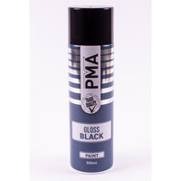 6x Autotek Professional Gloss Black 500ml Spray Paint High Coverage