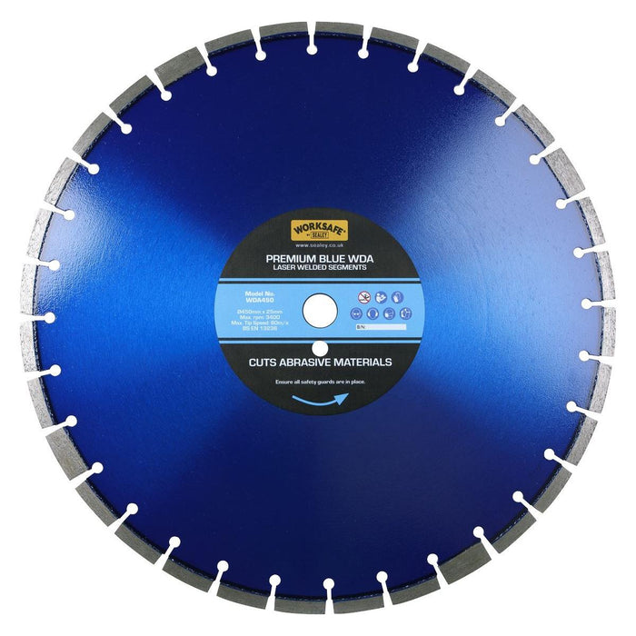 Sealey Premium Blue WDA Diamond Blade450 x 25mm WDA450 Sealey - Town Tools 