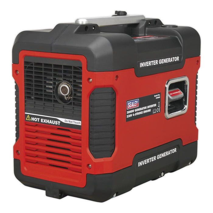 Sealey Inverter Generator 2000W 230V 4-Stroke Engine G2000I Sealey - Town Tools 