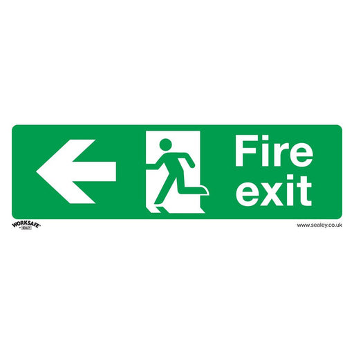 Sealey Safe Conditions Safety Sign Fire Exit (Left) Self-Adhesive Vinyl Pack of Sealey - Town Tools 