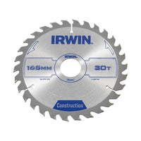 Irwin® Construction Circular Saw Blade 165 x 30mm x 30T ATB
