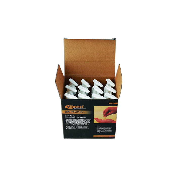 Connect Hand Sanitiser Gel 100ml Bottles 35360 Connect Workshop Consumables - Town Tools 