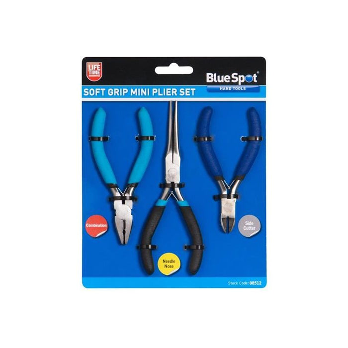 Bluespot Tools Soft Grip Mini Plier Set, 3 Piece BlueSpot Tools - Town Tools