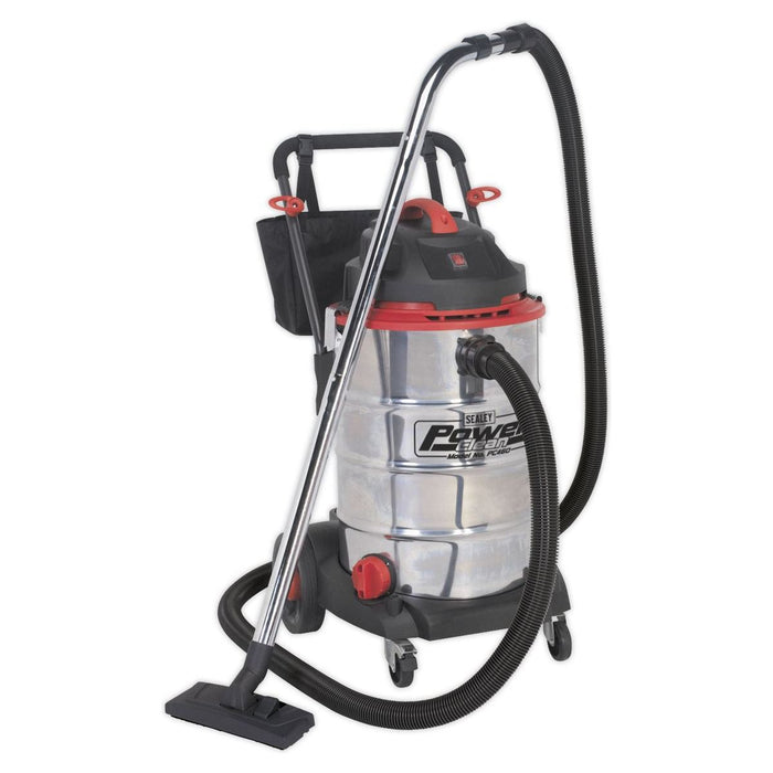 Sealey Vacuum Cleaner Wet & Dry 60L Stainless Drum 1600W/230V PC460 Sealey - Town Tools 