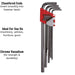Teng Tools Extra Long Hex Key Set 9 Pieces Teng Tools - Town Tools 