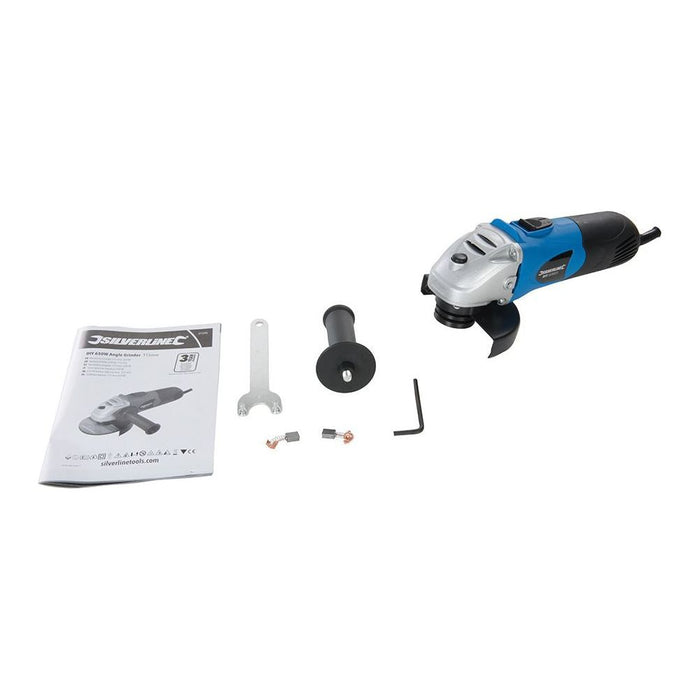 Silverline 650W Angle Grinder 115mm 115mm Silverline - Town Tools 