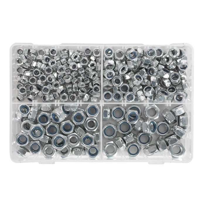 Sealey Nylon Locknut Assortment M6-M12 300pc AB032LN Sealey - Town Tools 