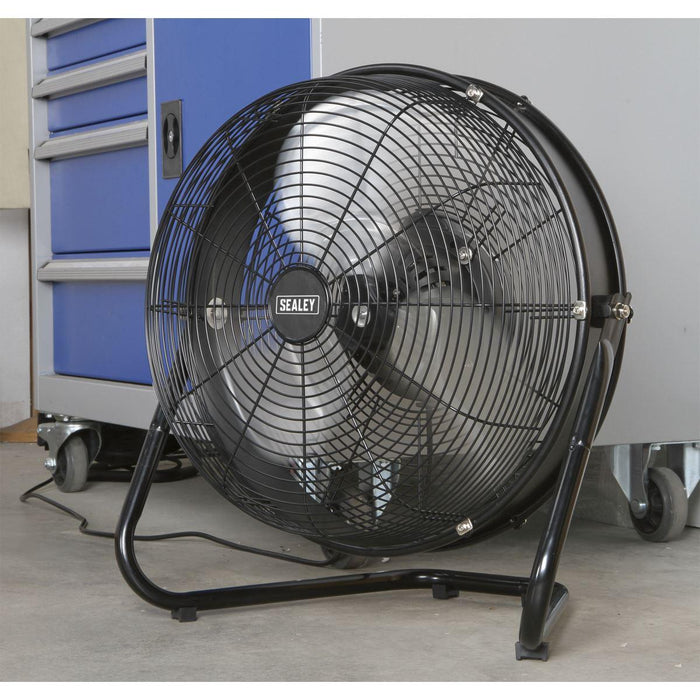 Sealey Industrial High Velocity Floor Fan with Internal Oscillation 18" HVF18IS Sealey - Town Tools 