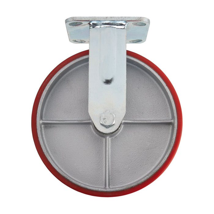 Fixed Plate Fixing Heavy Duty Polyurethane Wheel, 200mm Diameter, S.W.L. 500kg Draper - Town Tools