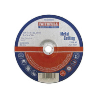 Faithfull Depressed Centre Metal Cutting Disc 230 x 3.2 x 22.23mm