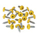 Sealey Numberplate Screw Plastic Enclosed Head 4.8 x 18mm Yellow Pack of 50 Sealey - Town Tools 