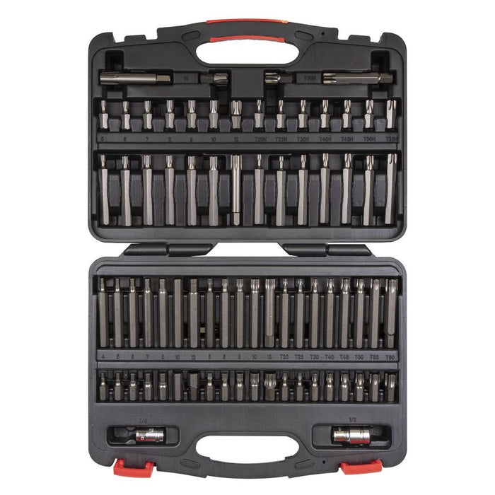 Sealey TRX-Star*/Security TRX-Star*/Hex/Ribe/Spline Bit Set 74pc 3/8" & 1/2"Sq D Sealey - Town Tools 