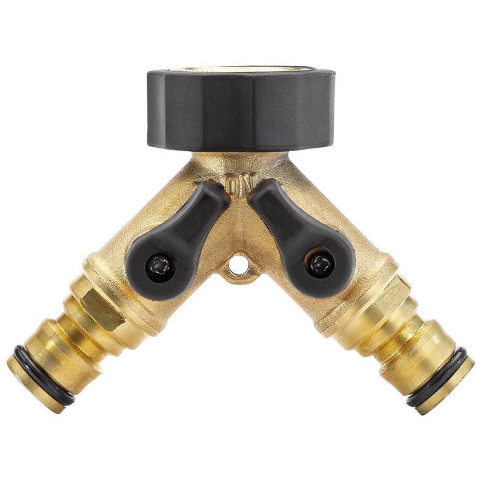 Draper Brass Double Tap Connector with Flow Control, 3/4" 36228 Draper - Town Tools 