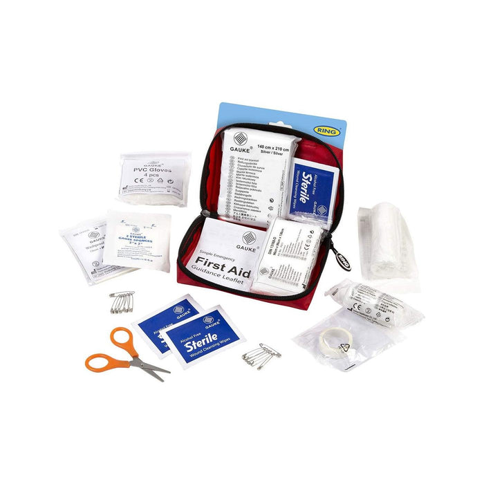 Ring RCT12 Mini First Aid Kit - Bandages Plasters Compress Dressings Gloves Wipe Ring Automotive - Town Tools 