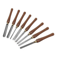 Faithfull HSS Turning Chisel Wooden Boxed Set, 8 Piece