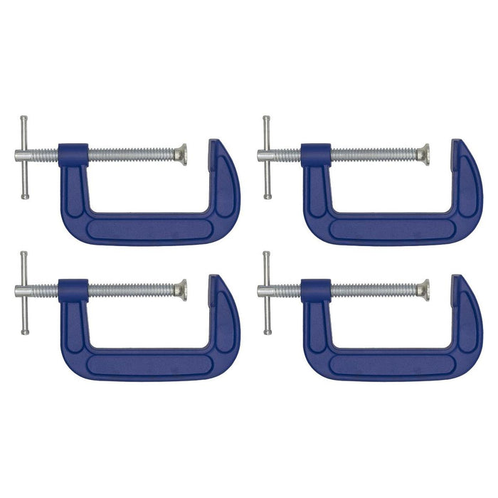 Sealey G-Clamp 100mm Pack of 4 AK60044 Sealey - Town Tools 