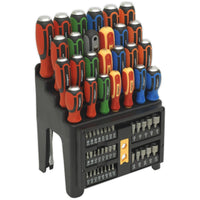 Sealey Hammer-Thru Screwdriver Bit & Nut Driver Set 61pc S01153