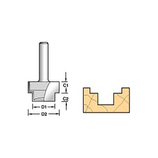 Trend 36/19 x 1/2 TCT Strip Recessor 9.5 x 19 x 13 x 6mm Trend - Town Tools