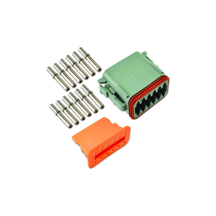 Connect Deutsch 12 Pin Plug Connector Kit 4pc 37503 Tool Connection - Town Tools 