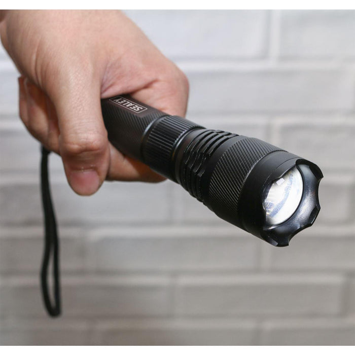 Sealey Aluminium Torch 10W SMD LED Adjustable Focus Rechargeable LED449 Sealey - Town Tools 