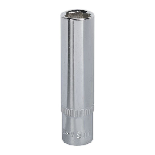 Sealey WallDrive Socket 9mm Deep 1/4"Sq Drive Fully Polished SP1409D Sealey - Town Tools 