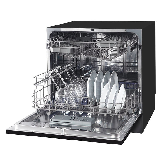 Baridi Tabletop Dishwasher 8 Place Settings 8L Capacity - Black DH88