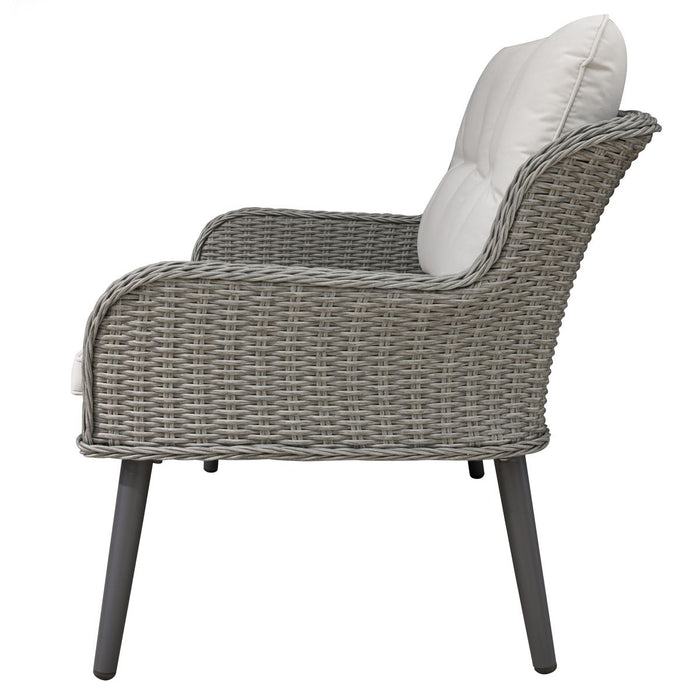 Dellonda Buxton Rattan Wicker Outdoor 2-Seater Sofa DG80