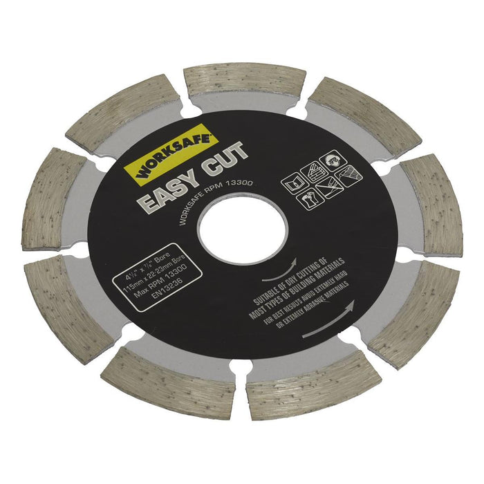 Sealey Silver Easy Cut Diamond Blade115 x22mm WDEC115 Sealey - Town Tools 